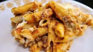 Simple Beef Pasta Bake With Tomato Sauce And Mascarpone