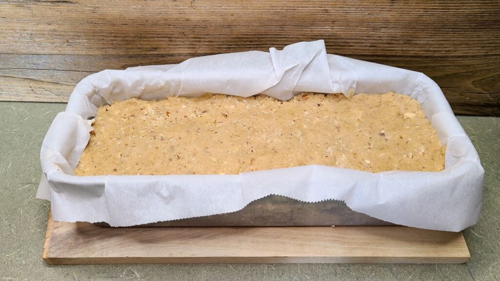 old fashioned simple brown sugar Clifford tea cookie recipe dough shaped in a loaf pan to be chilled overnight. 