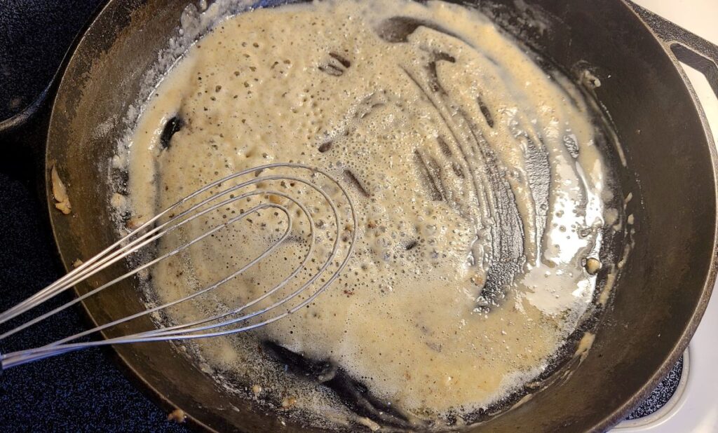 Make a roux in a cast iron skillet. 