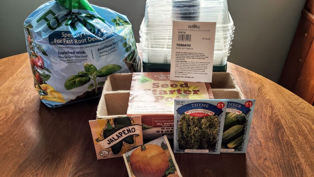 Seed starting stuff on a table as part of 48 Awesome And Inexpensive Staycation Ideas For Families